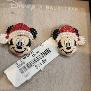 Santa Mickey earrings